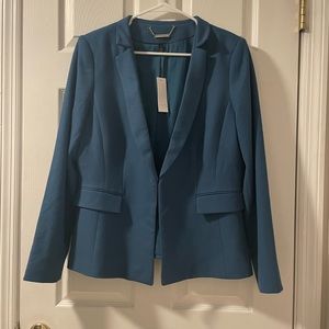 NWT White House black market luxe blazer in snake blue (teal)